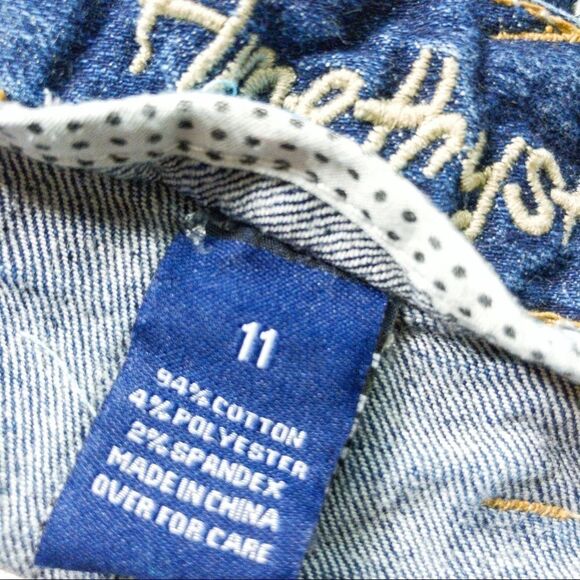 Amethyst Distressed Denim Miniskirt Sz 11 - Picture 7 of 12